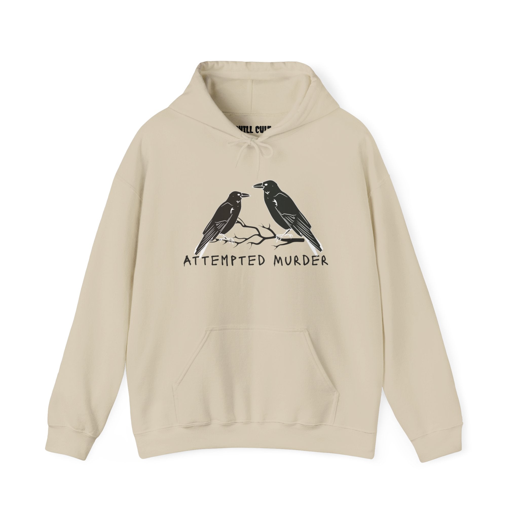 Humorous Unisex Hoodie- Attempted Murder Design