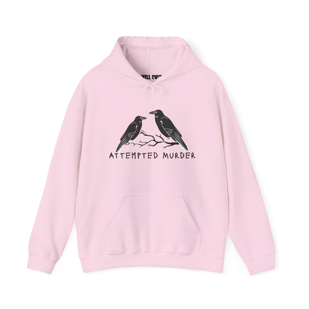 Humorous Unisex Hoodie- Attempted Murder Design