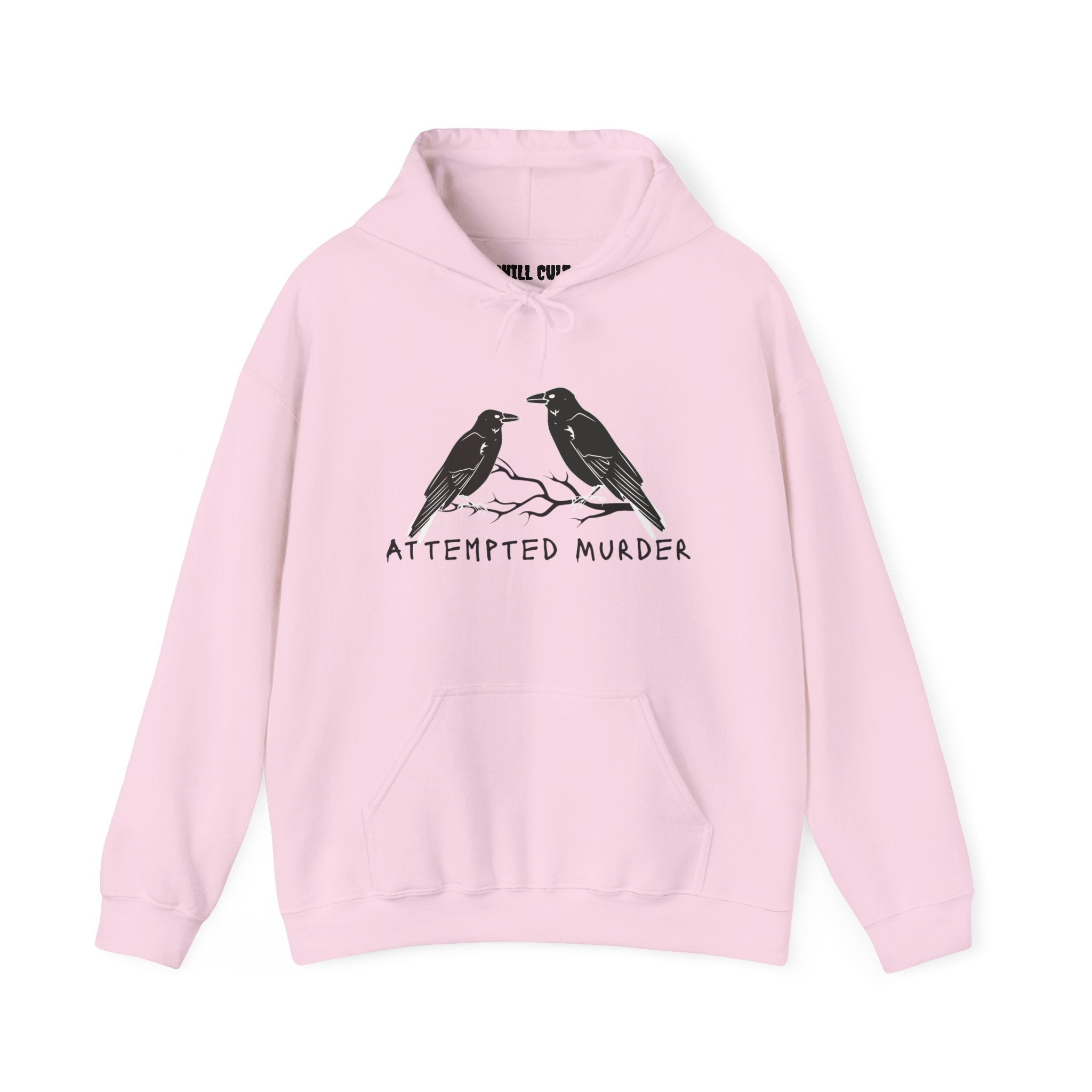 Humorous Unisex Hoodie- Attempted Murder Design