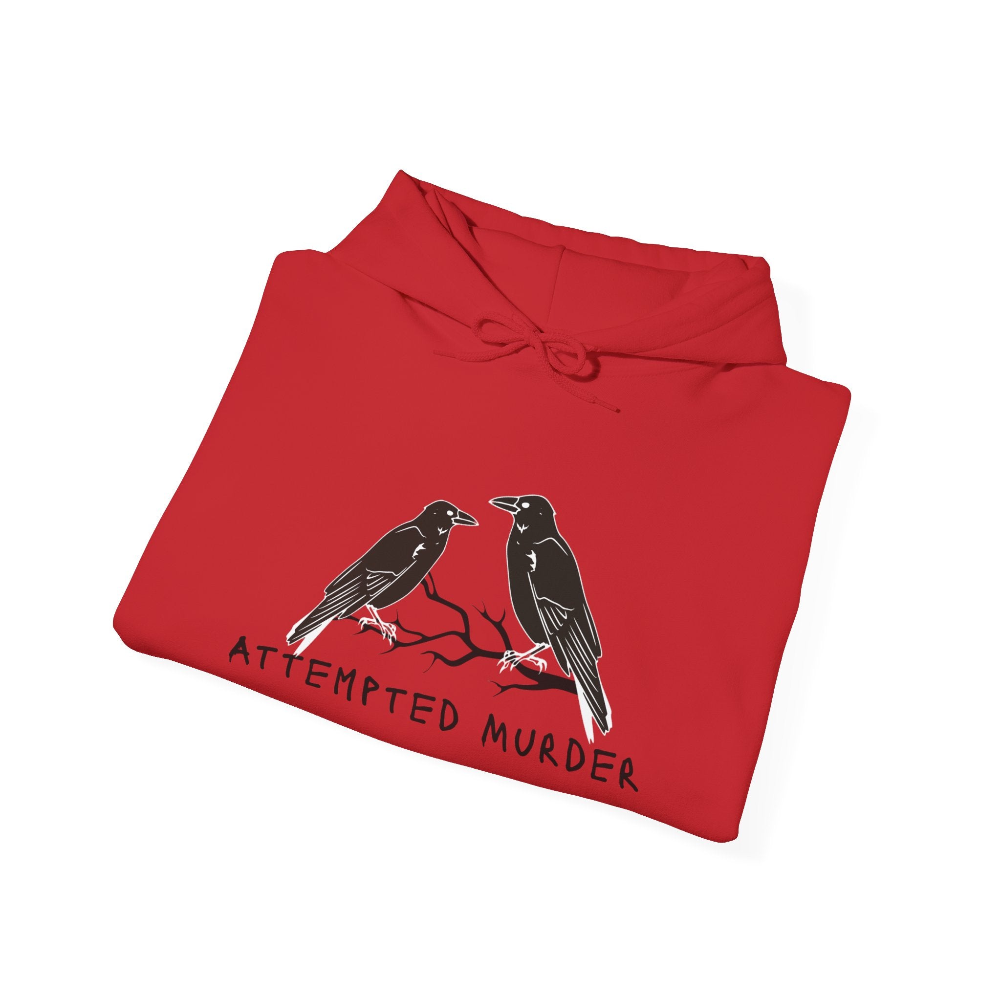 Humorous Unisex Hoodie- Attempted Murder Design