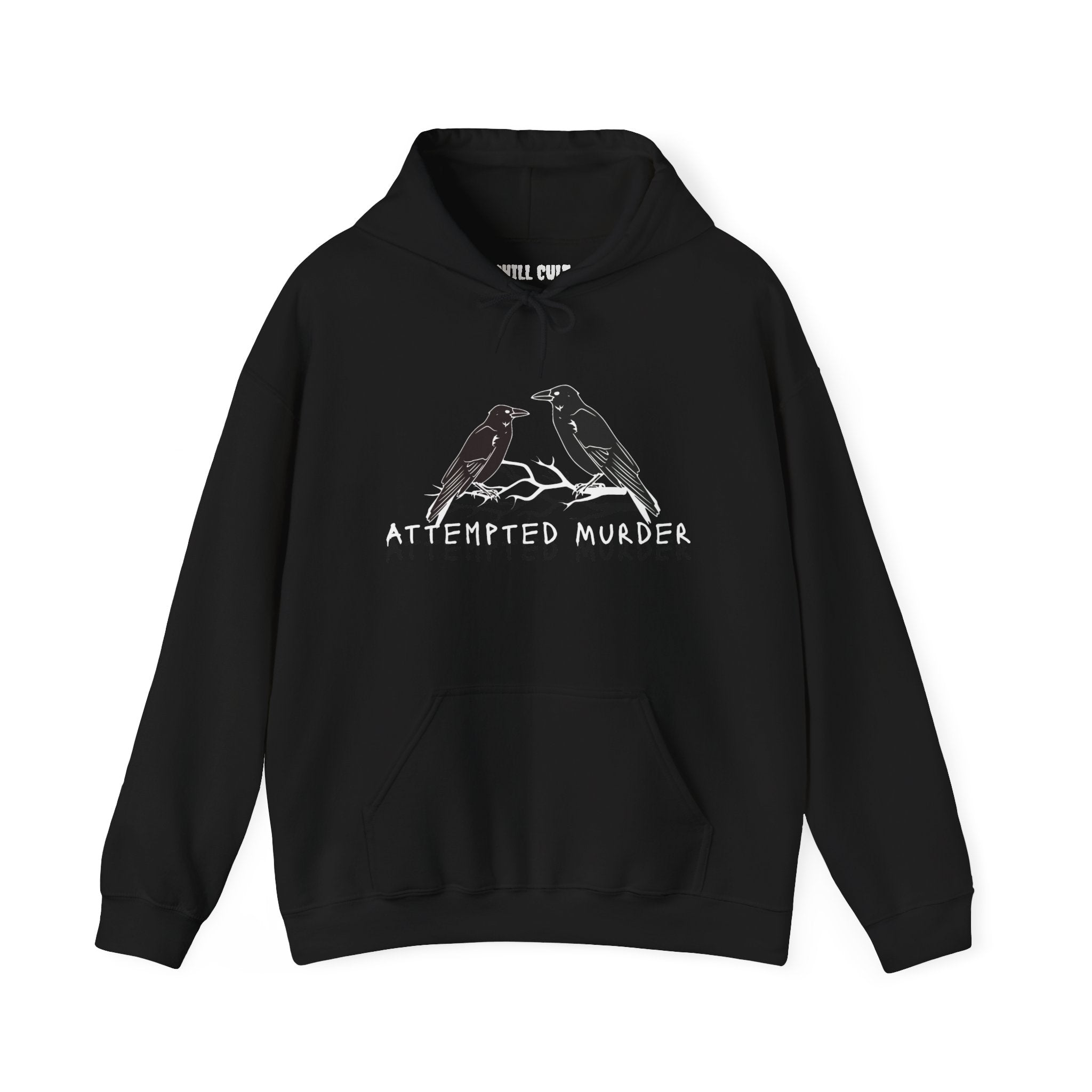 Humorous Unisex Hoodie- Attempted Murder Design