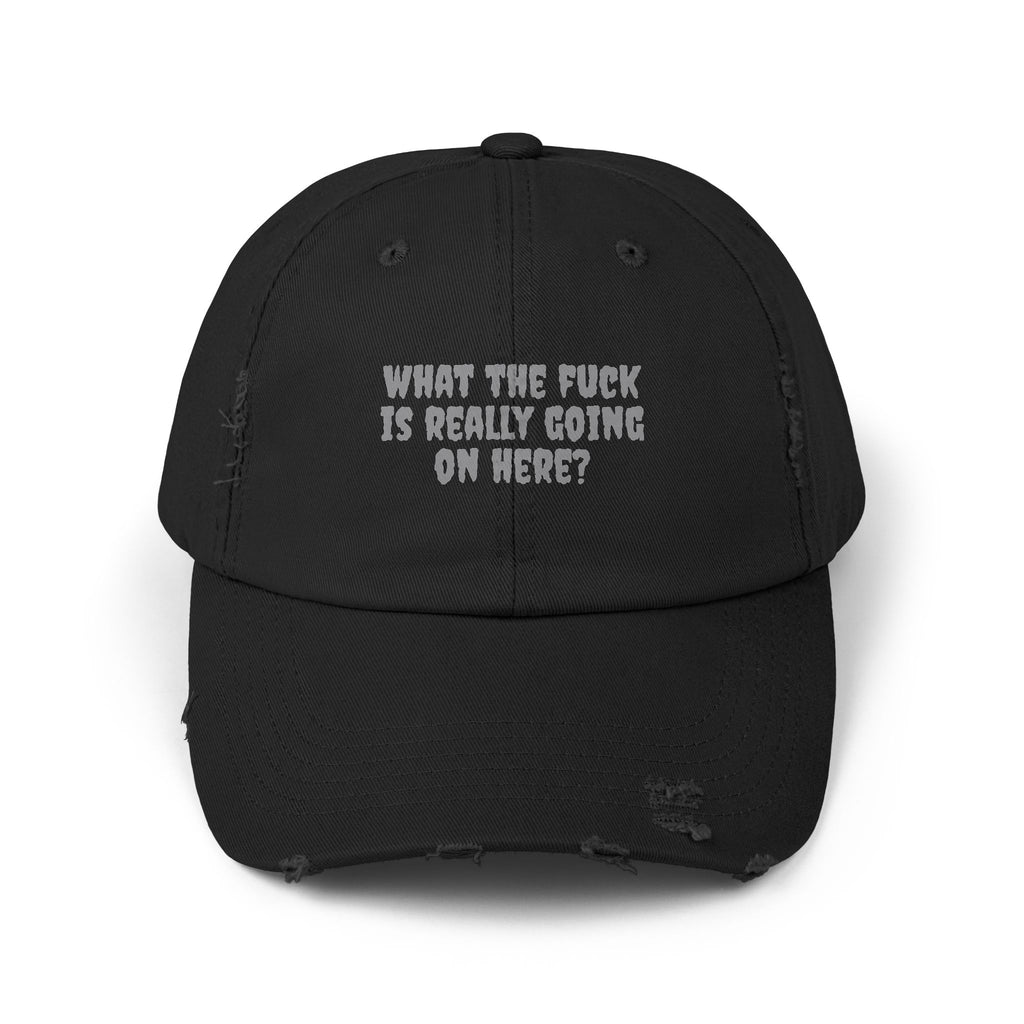 Distressed Cap - Funny Question Hat