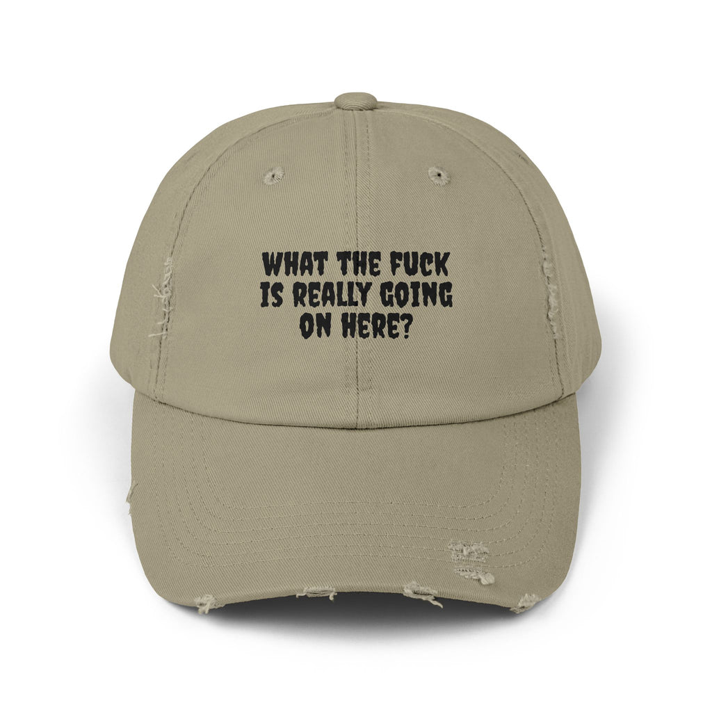 Distressed Cap - Funny Question Hat