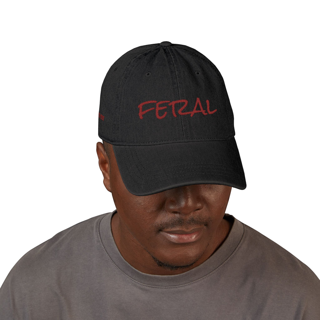 Embroidered Denim Hat- 'Feral'