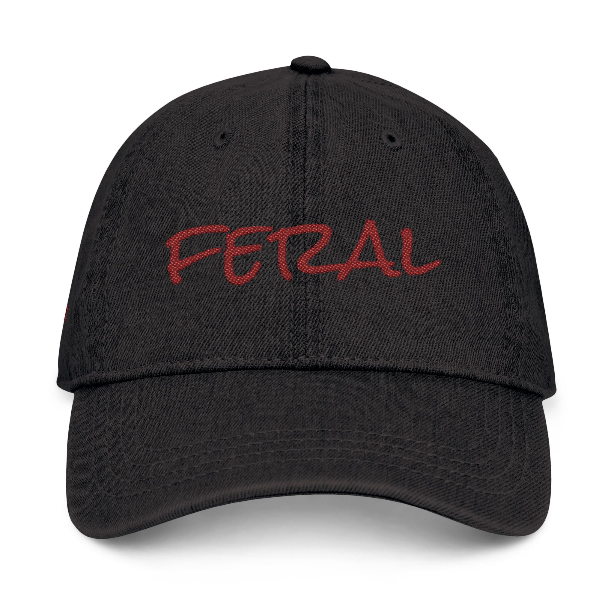 Embroidered Denim Hat- 'Feral'