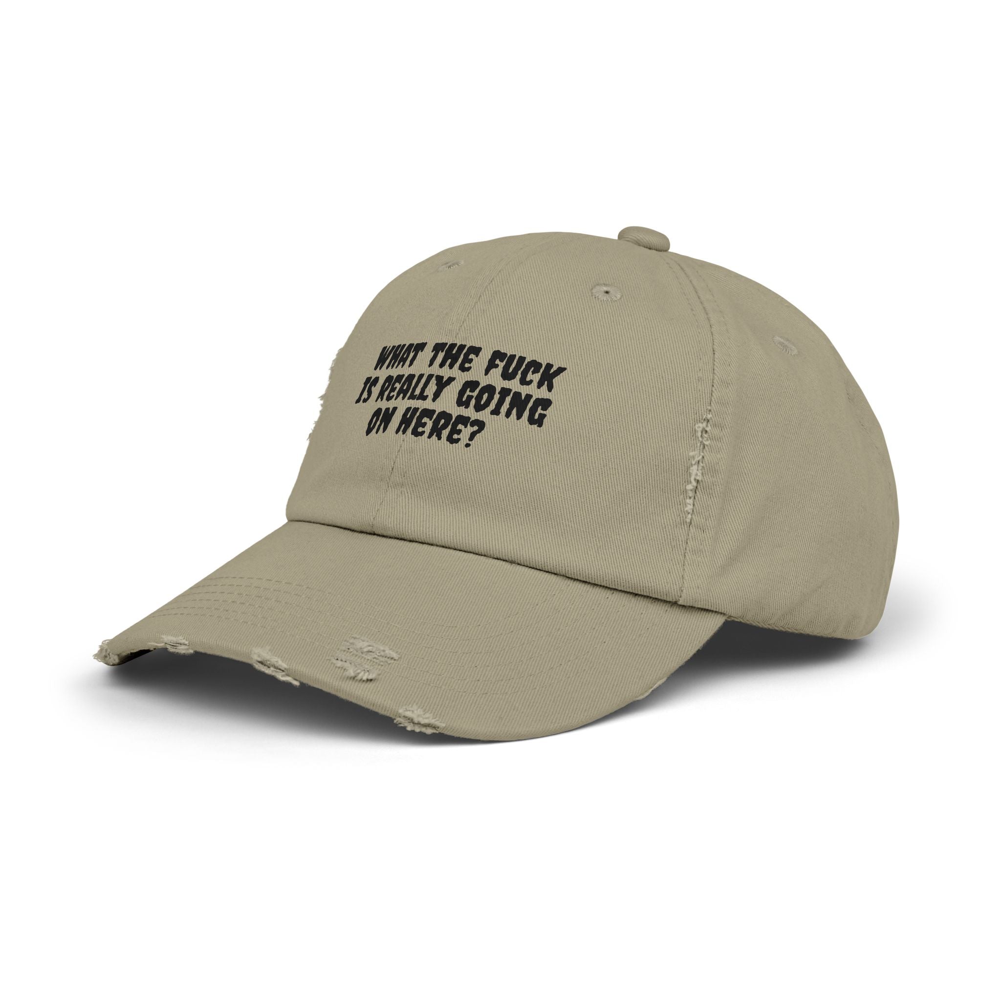 Distressed Cap - Funny Question Hat