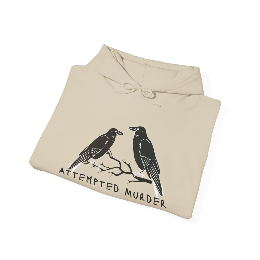 Humorous Unisex Hoodie- Attempted Murder Design