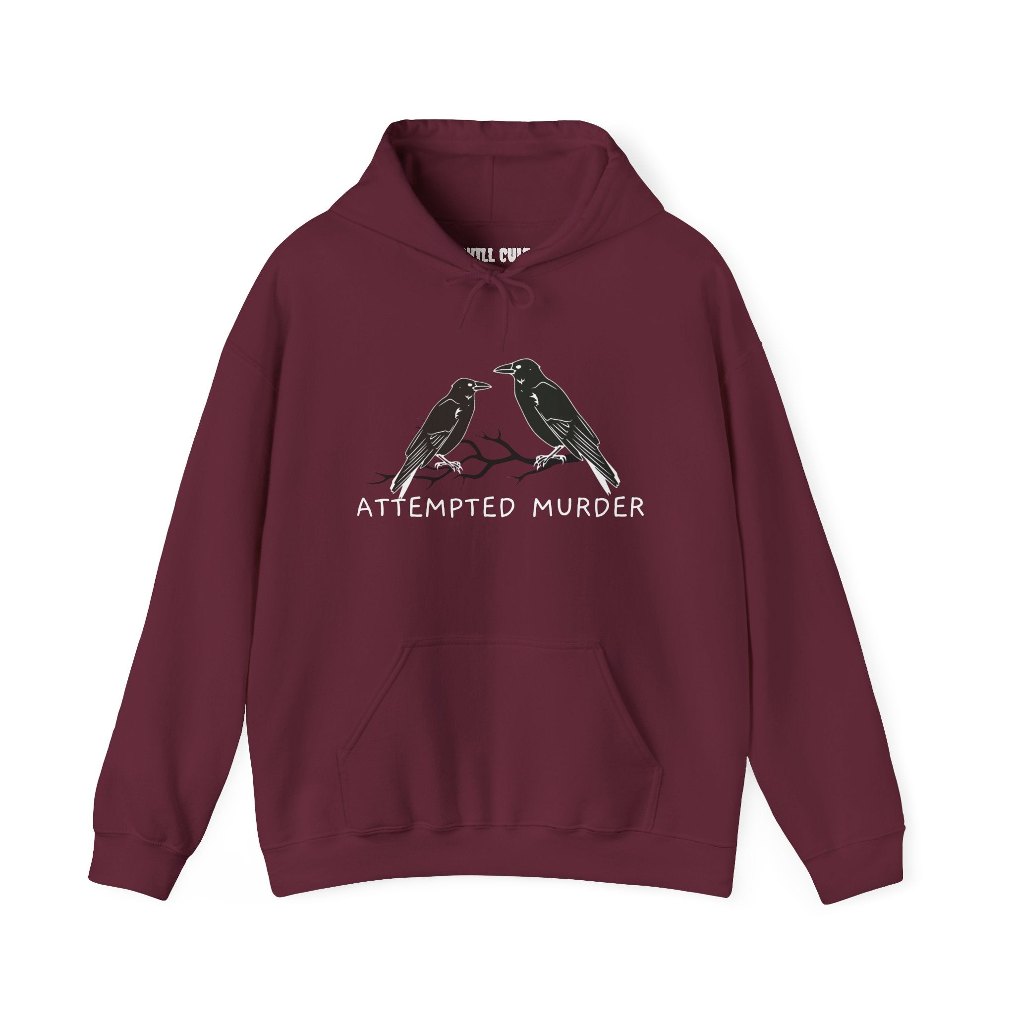 Humorous Unisex Hoodie- Attempted Murder Design