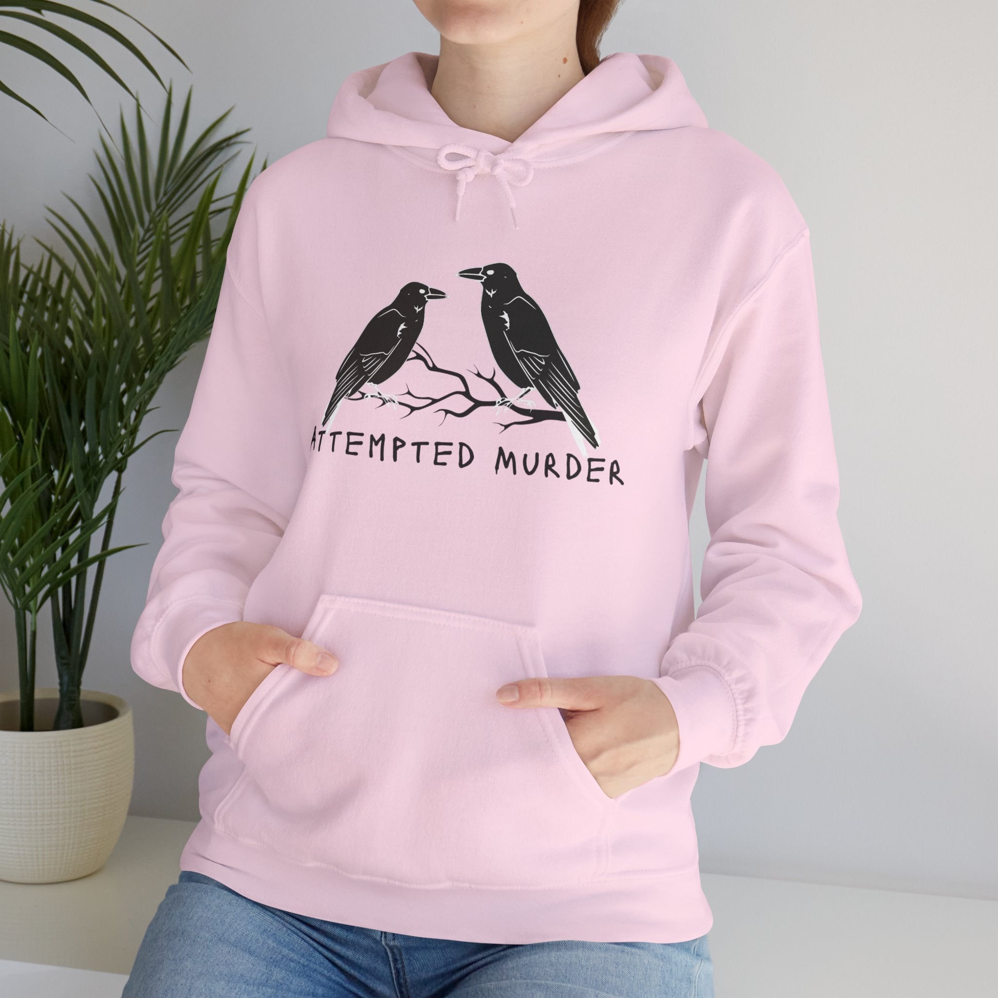 Humorous Unisex Hoodie- Attempted Murder Design