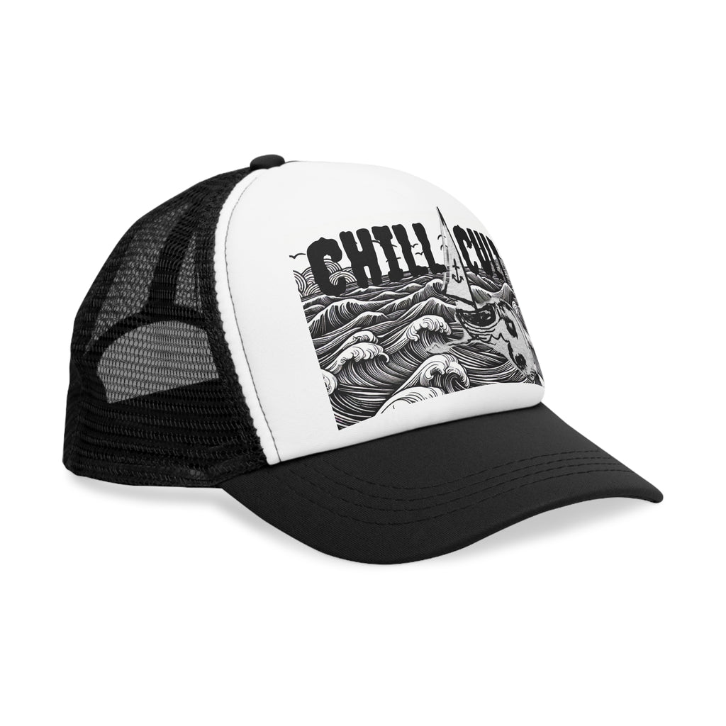 Mesh Cap Trucker Hat - Schooner Head Design