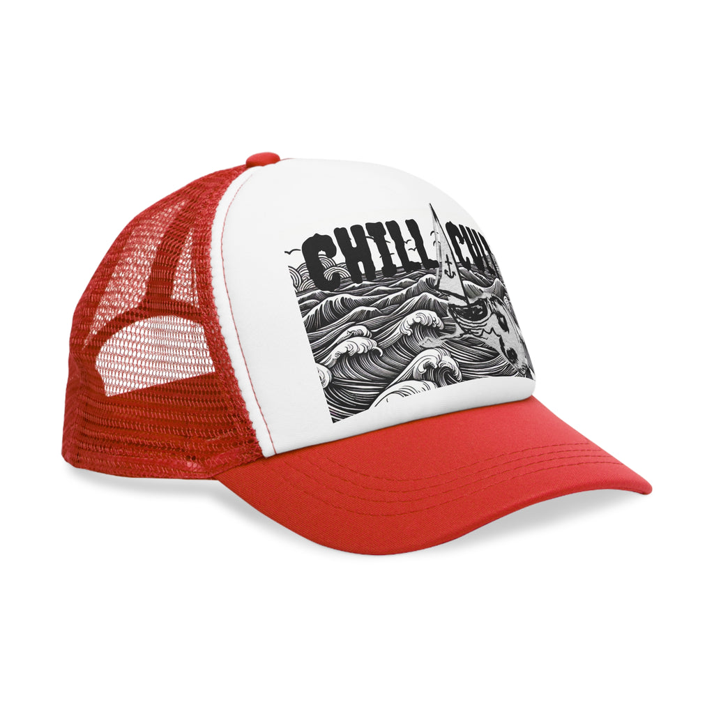 Mesh Cap Trucker Hat - Schooner Head Design