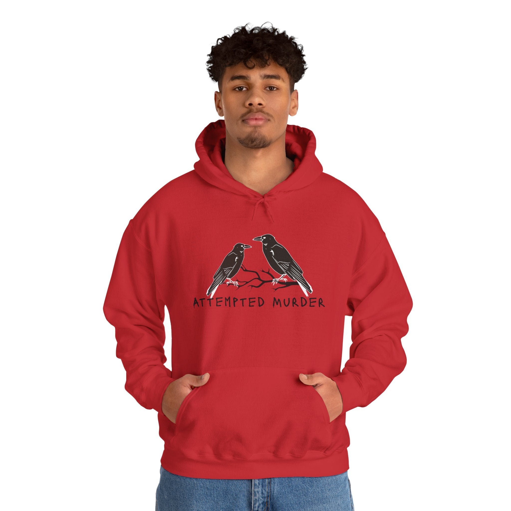 Humorous Unisex Hoodie- Attempted Murder Design