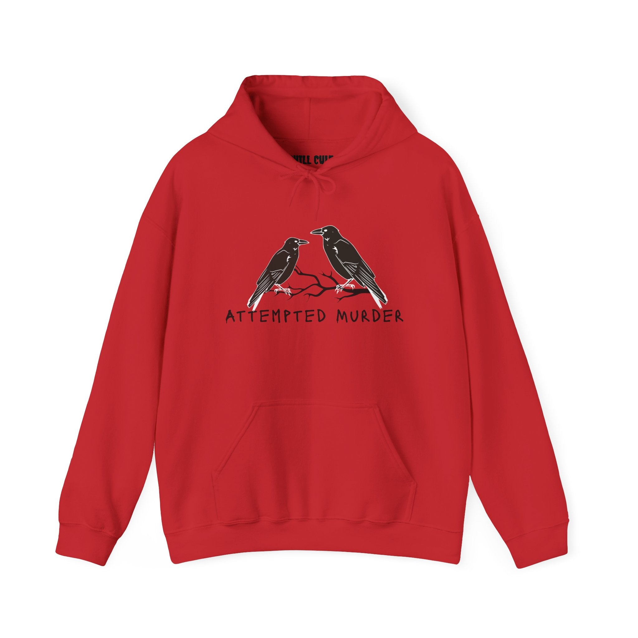 Humorous Unisex Hoodie- Attempted Murder Design