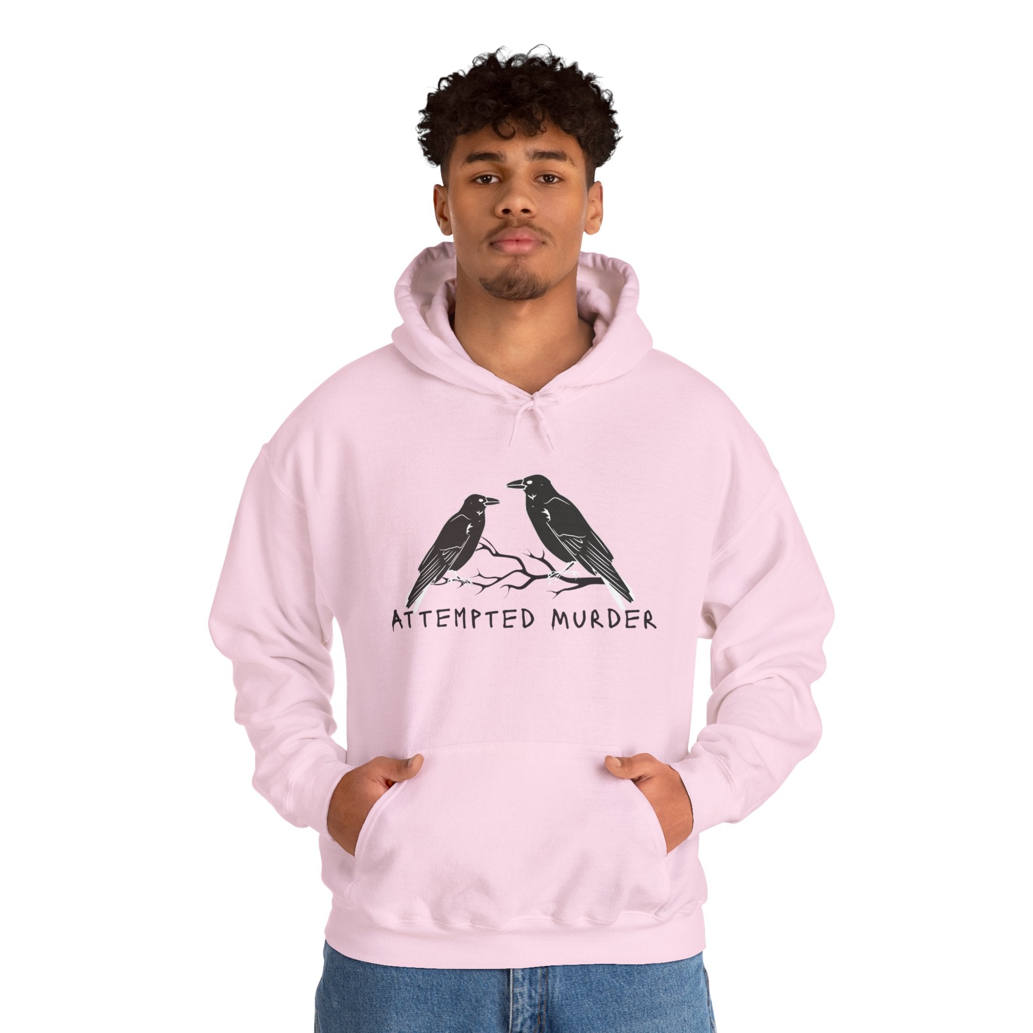 Humorous Unisex Hoodie- Attempted Murder Design
