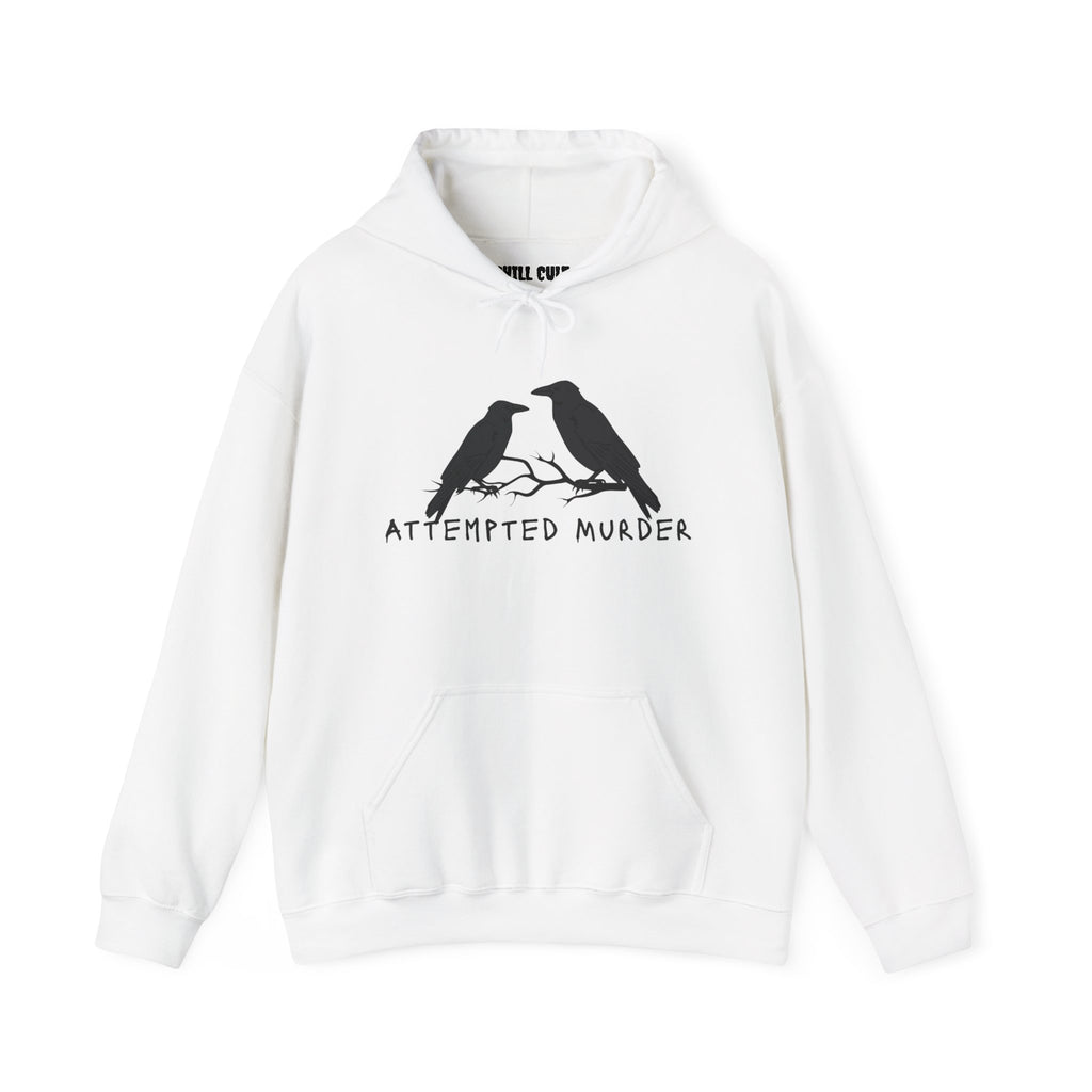 Humorous Unisex Hoodie- Attempted Murder Design