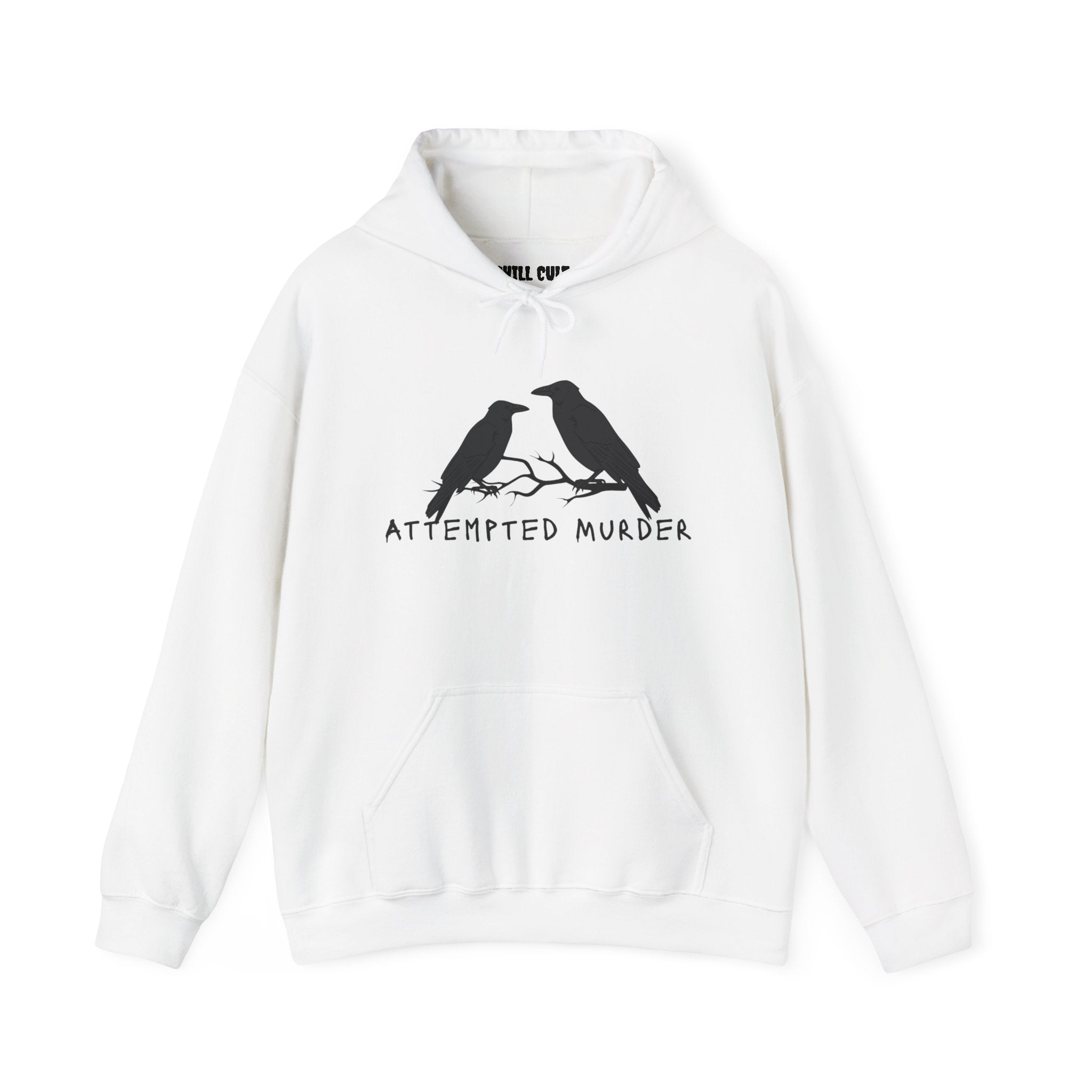Humorous Unisex Hoodie- Attempted Murder Design